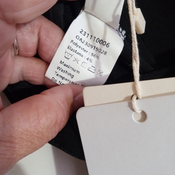 Commense black cropped wide leg pants women size medium NWT - Picture 6 of 8